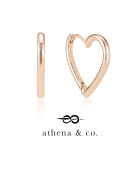 Athena & Co. 18k Gold Plated Yara Heart Hoop Earrings