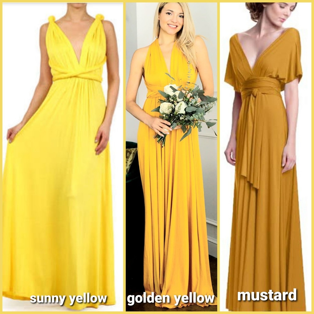 ❣✑ Infinity dress SUNNY YELLOW/ GOLDEN YELLOW/MUSTARD SMall to