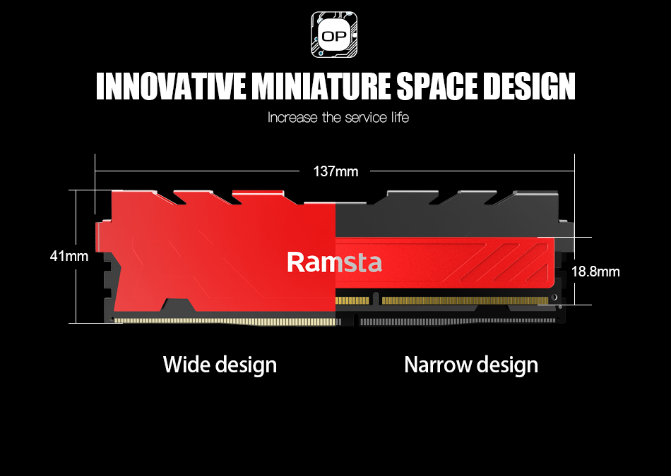 Ramsta 1x8GB 2666mhz DDR4 CL 19 1.2v PC4-21300 Sirius Series 8GB Memory - R24MAP8GTPA92666