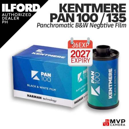 Ilford Kentmere 100 35mm B&W Film, 36 Exposures (M