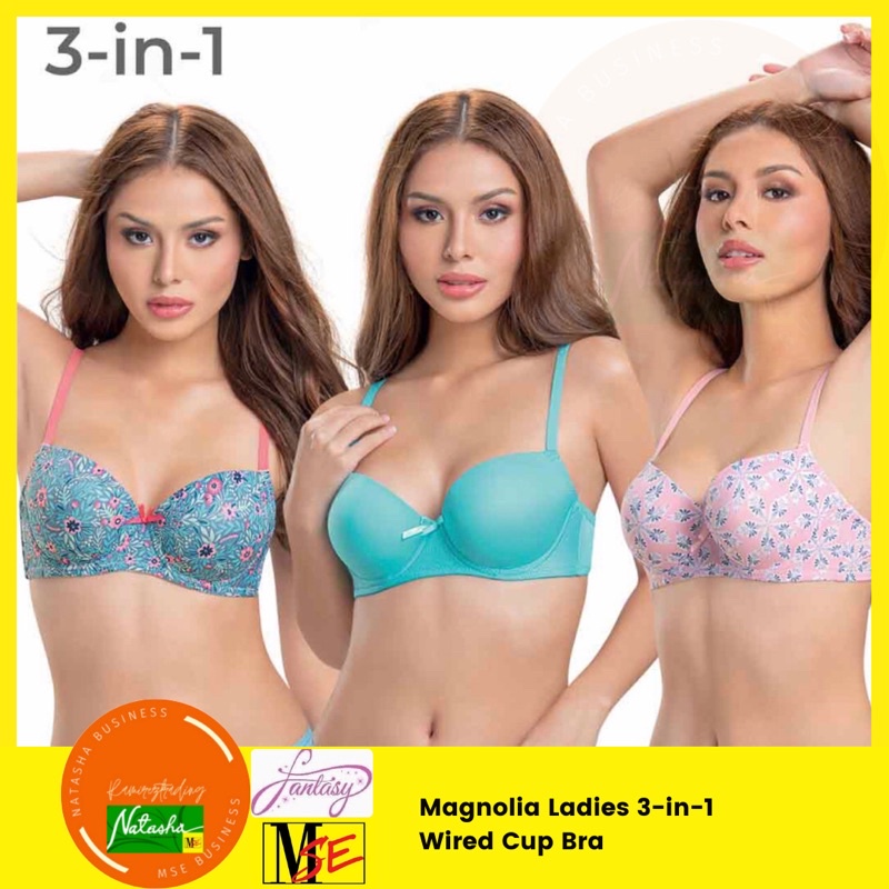 MSE BRA, MAGNOLIA, MELISSA UNDERWIRE MOLDED CUP, 3-IN-1 PACK