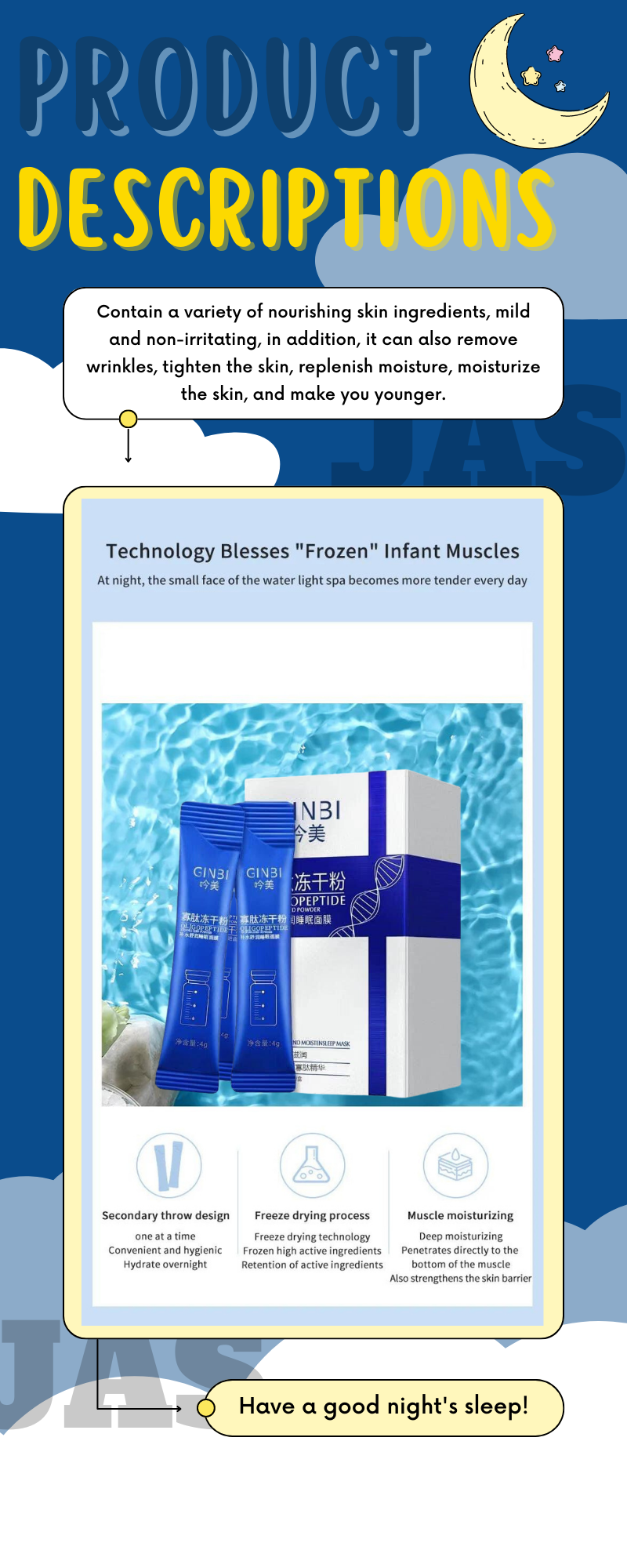 AUTHENTIC Oligopeptide Essence Sleep Facemask Hydrating Moisturizing and  Nourishing Daub-Type Facemask Soothing Repair Disposable Frozen Film  Sleeping mask | Lazada PH