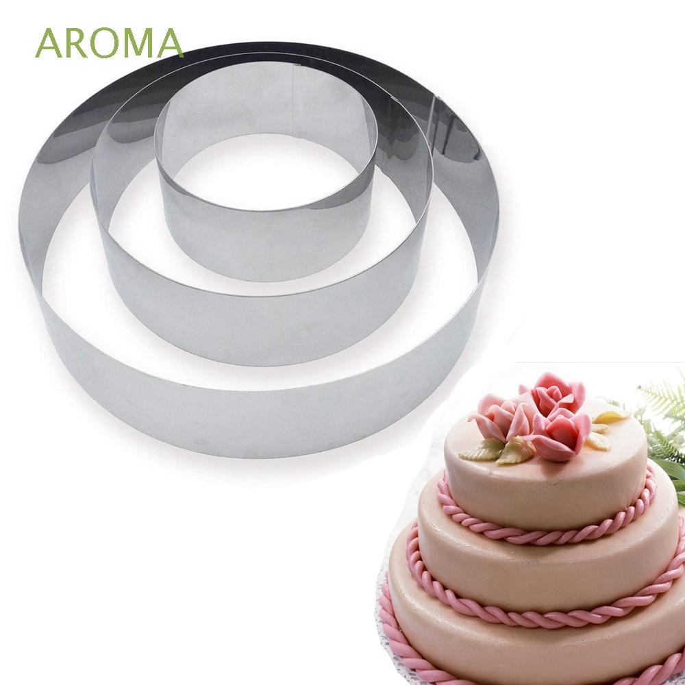 ATECO 8 INCH ROUND PASTRY BAKING RING STAINLESS STEEL CAKE / CUTTER: 3 Pack  | Ultimate Cake Group - Wholesale Cake Decorating Supplies