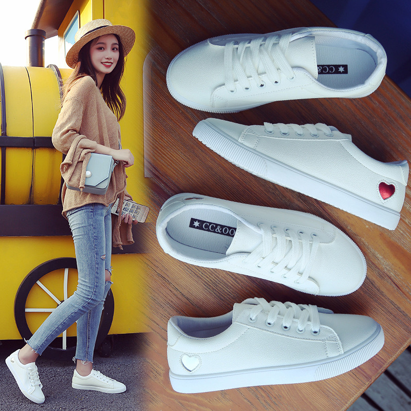 white casual sneakers