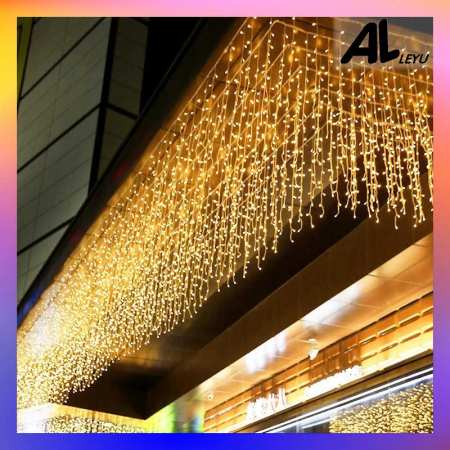 ALLEYU LED Christmas Festival Icicle Lights - Outdoor Wedding Party