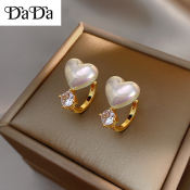 Saudi Gold 18k Pearl Earrings - Hypoallergenic, Haute Couture Gift