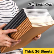 A5 Notebook 36 Sheets Line/Grid Writing Notebook Notepad 1PC