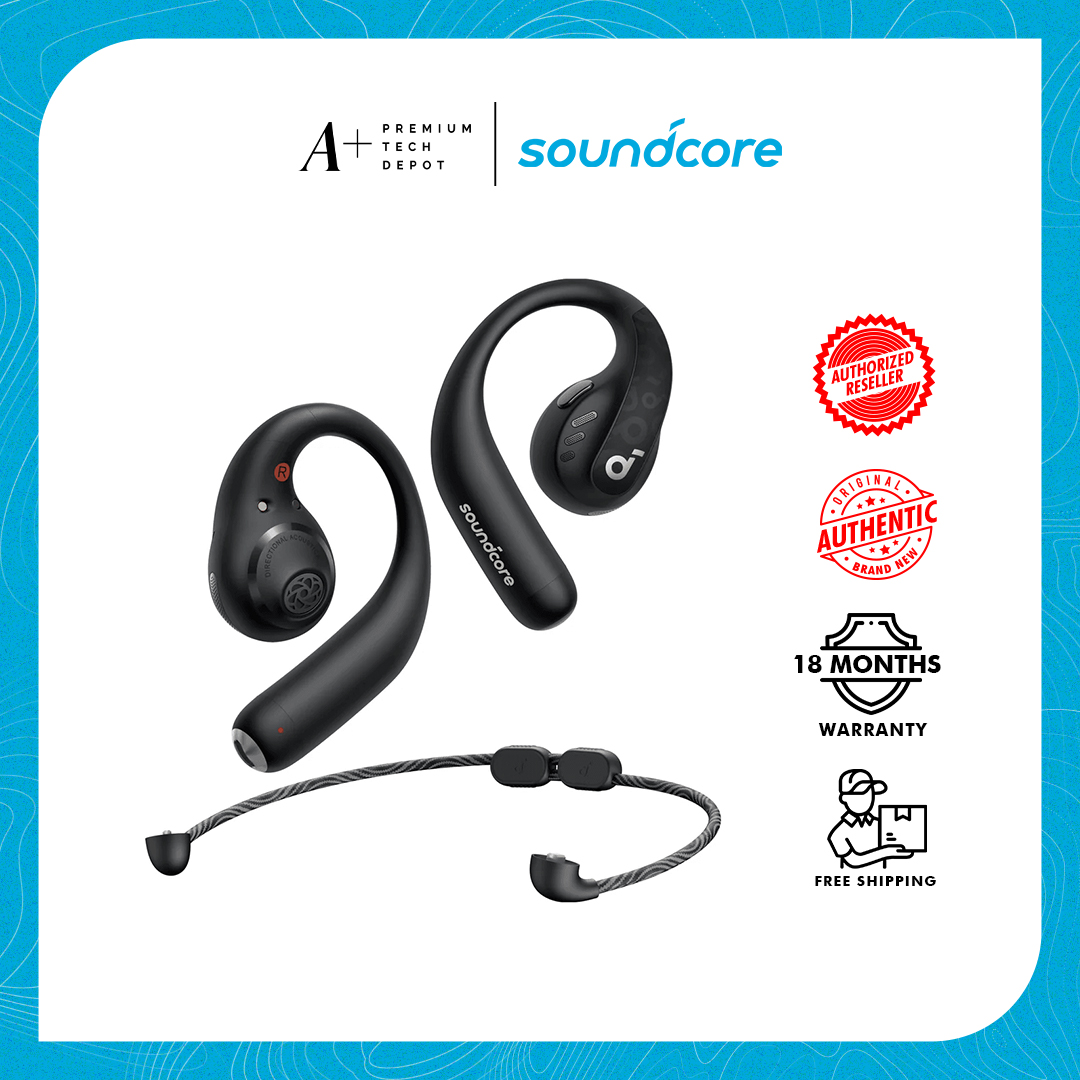 Soundcore by Anker AeroFit Pro Open-Ear True Wireless Earbuds - Black