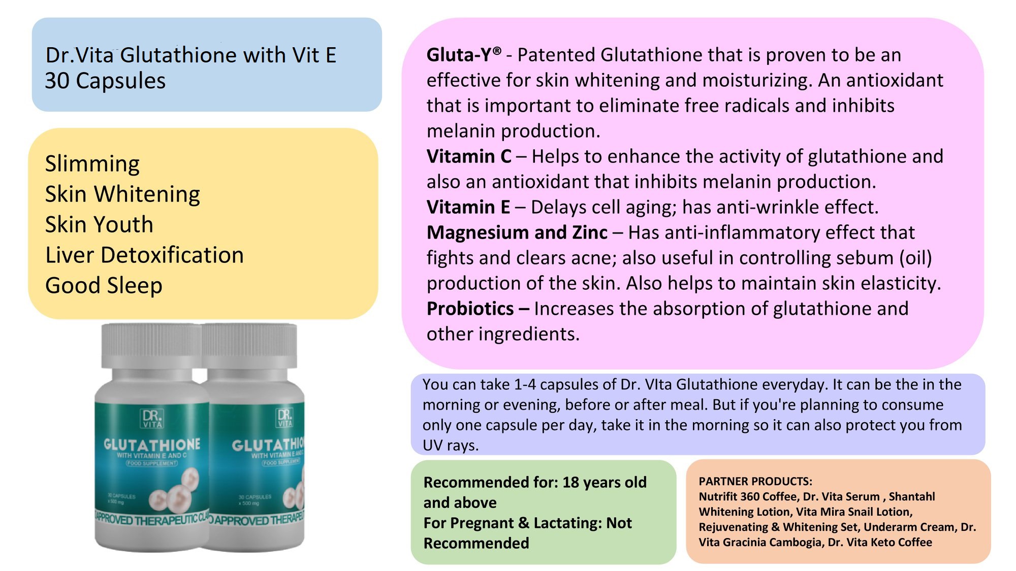 Dr. Vita Glutathione with Vitamin E and C Food Supplement (30 Capsules) | Lazada PH Dr. Vita Glutathione with Vitamin E and C Food Supplement (30 Capsules) | Lazada PH