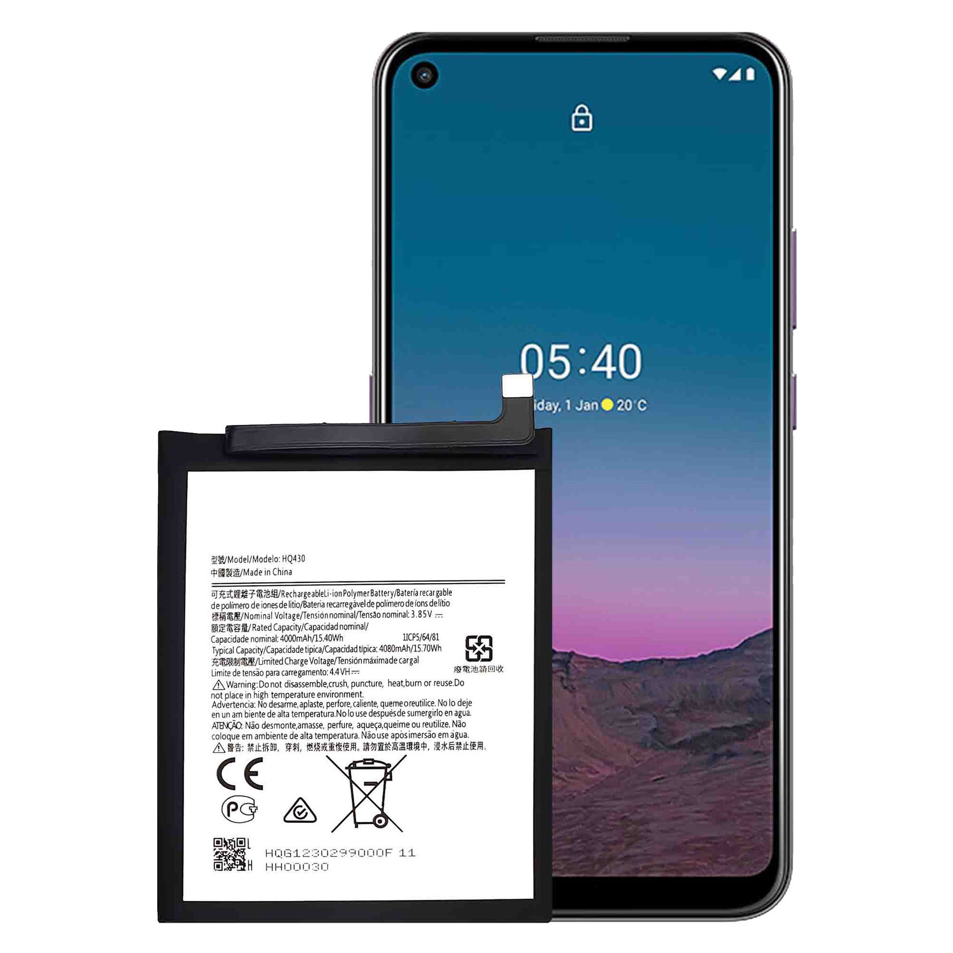 NOKIA TA-1288 TA-1285 TA-1283 TA-1333 TA-1340 TA-1337 TA-1328  TA-1325 HQ430 Battery