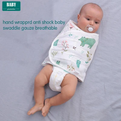 Baby Anti Shock Gauze Sleeping Bag In Summer Thin Newborn Swaddling Baby Scarf Is Used In Spring And Summer (1)