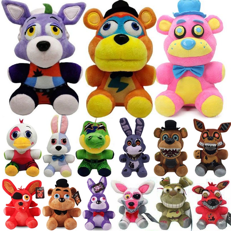 25cm Five Nights At Freddy's FNAF Golden Freddy foxy Bonnie Chica stuffed  doll