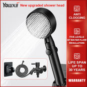 YOWXII High Pressure Shower Head Set - 5 Modes