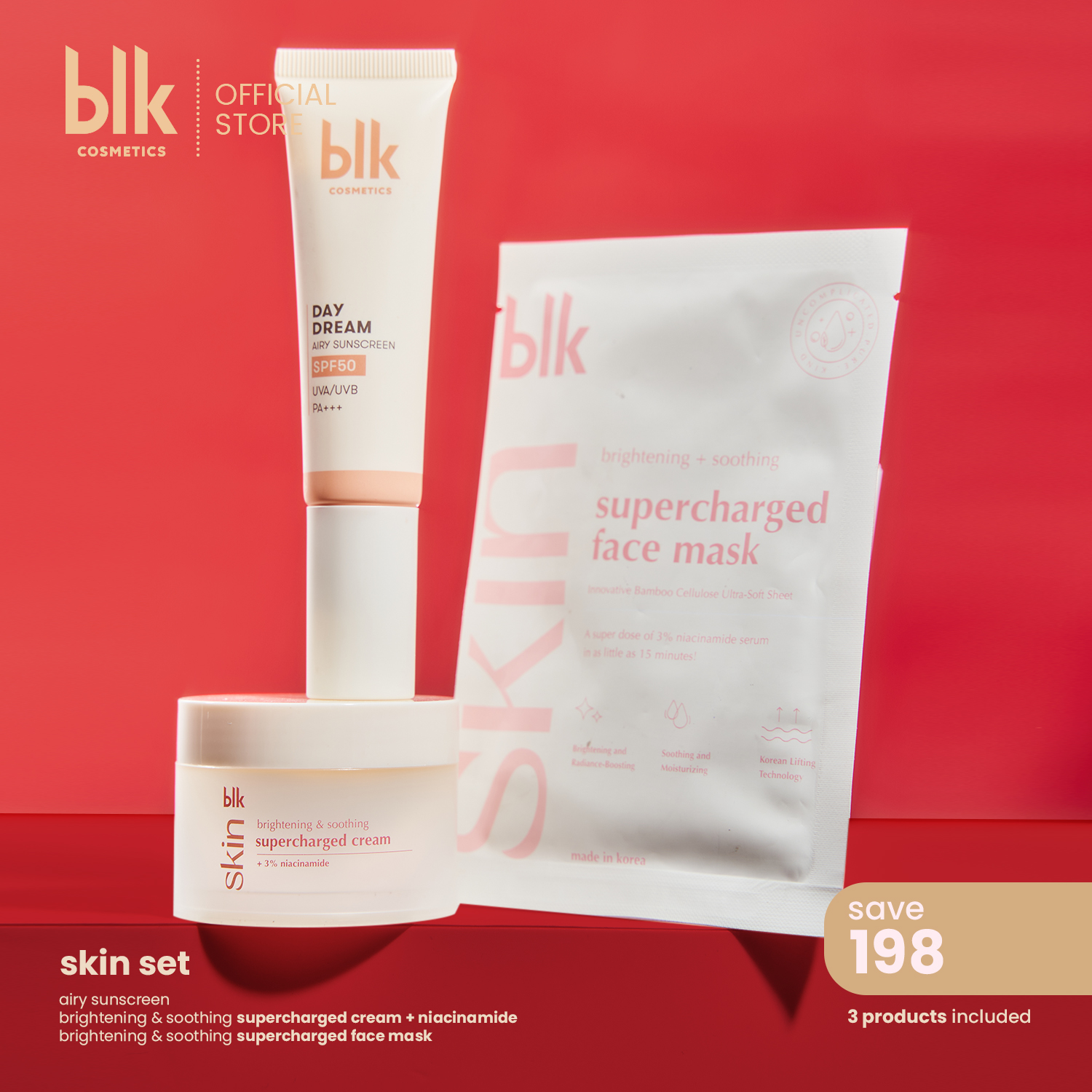 Discount on BLK Cosmetics  shoes - SKU: blk skin sunscreen + cream + face mask