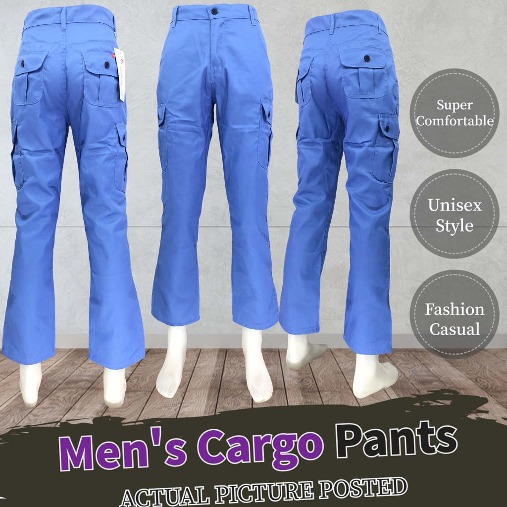 Straight Cut/Wide Leg Pants 6 Pocket Cargo Pants good for Daily