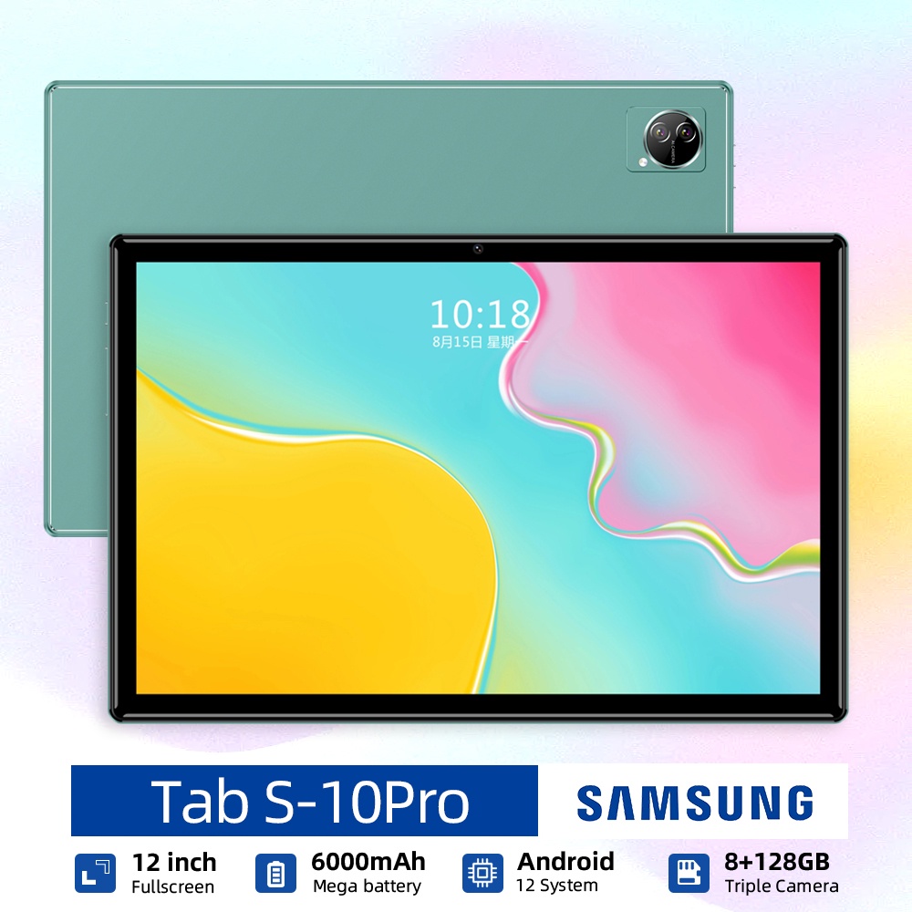Samsung Tab S-10Pro 12" Tablet, 8GB + 128GB Storage