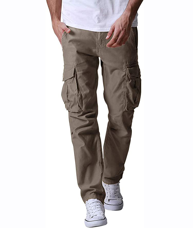 Man Straight Pants 6Pocket Cargo Pants Plus size 30-42 Outdoor Sports Pants