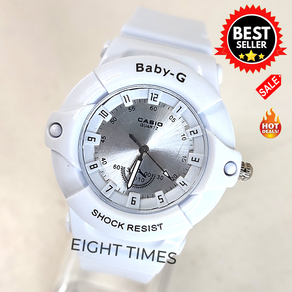 Casio Baby-G Women's Shock Resist White Silver Dial Watch