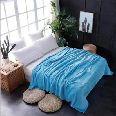 Blanket Plain Soft Warm Micro Plush Fleece Blanket 150*200cm (3)