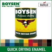 Boysen Quick Dry Enamel Qde Quick Drying Enamel Flatwall Metal Primer Qde Red Oxide For Wood Metal Surfaces 24 Colors - 1L / 4L