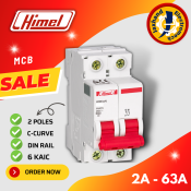 Himel MCB 2A-63A 2-Pole Circuit Breaker,