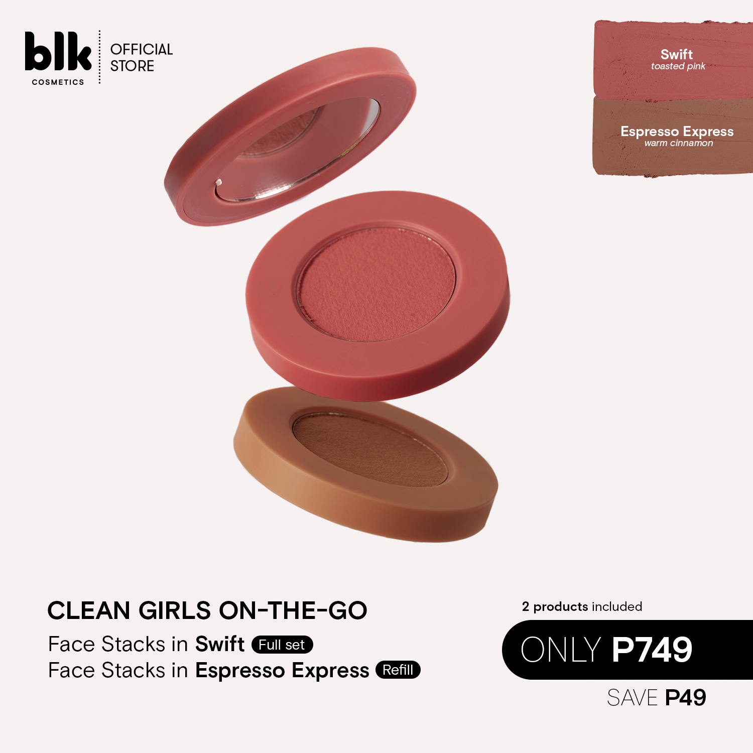 Discount on BLK Cosmetics  shoes - SKU: blk cosmetics face stacks duo
