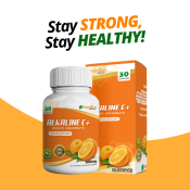 Alkaline C+ Vitamin C Supplement with Zinc and Calcium