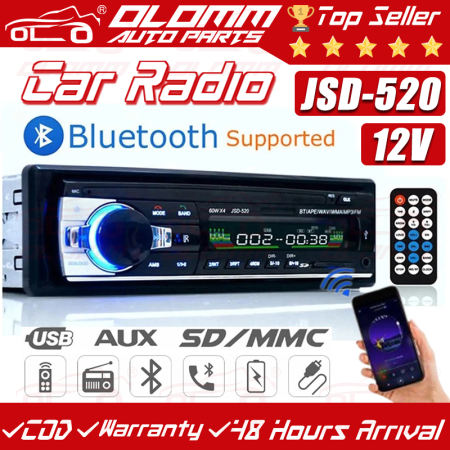 JSD-520 Car Stereo with Bluetooth and Remote Control