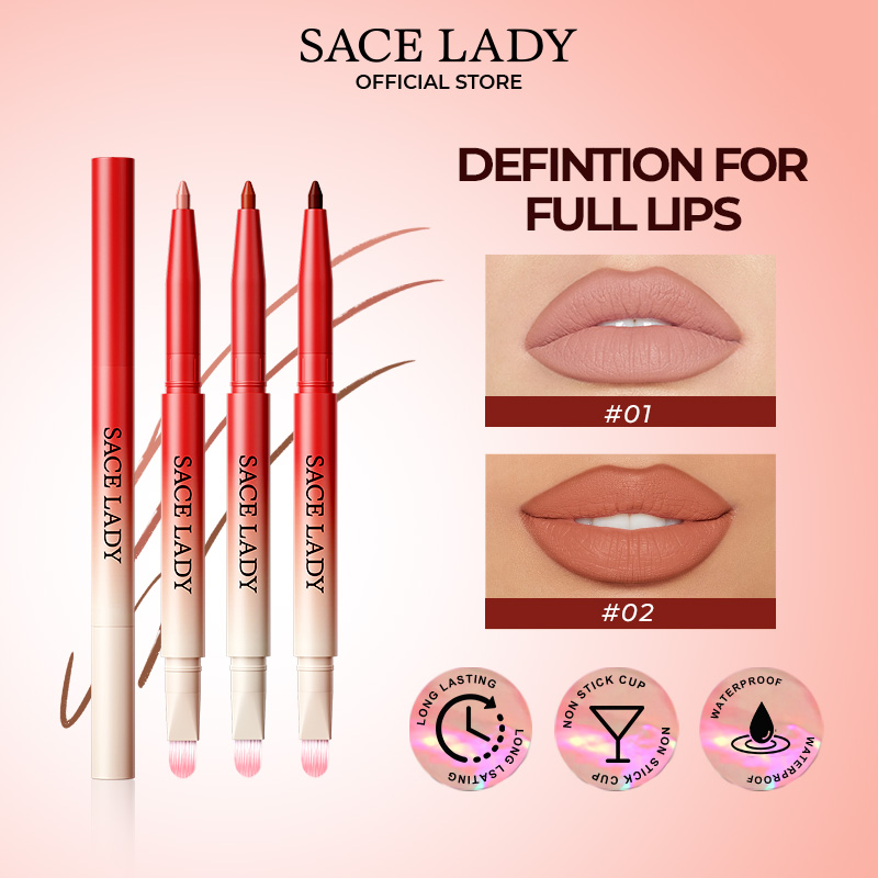 Discount on Sace Lady  shoes - SKU: Sace Lady Lip Liners Velvet Matte Finsh Lipsticks Pencil Smudge Proof Lips Makeup Longlasting Cosmet