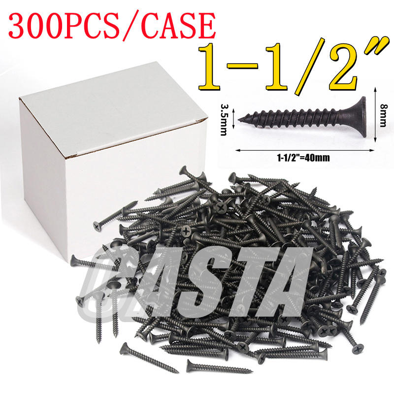 500/300/200PCS High Hardness Black Wood Screws Phillips Drive Flat Head, Wood Screws, Screws, Drywall Screws, Screws Set, 4 Sizes (2”,1-1/2”,1”,3/4”) - Image 3