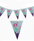 KK Mermaid Themed Birthday Party Banner - Double-Sided Decor