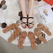 AY-062 Korean Fashion Women Shoes Flat Sandals Flat Slippers