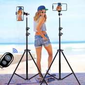 Portable 210cm Tripod Stand with Bluetooth Shutter - K3