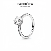 100% Original Pandora Clear Sparkling Crown Ring JZ1007