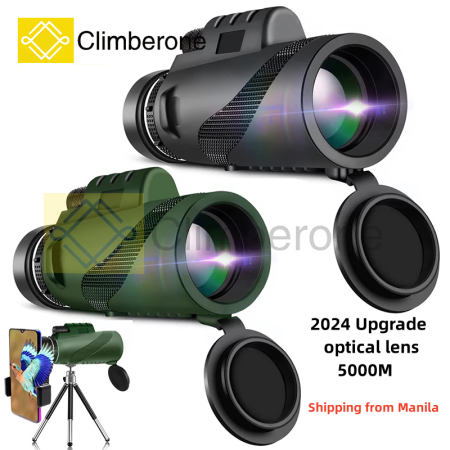 80X100 Monocular Telescope with Tripod and Phone Clip, Outdoor Scope