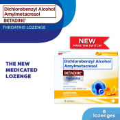 BETADINE® ThroatAid Lozenges Honey & Lemon 8's