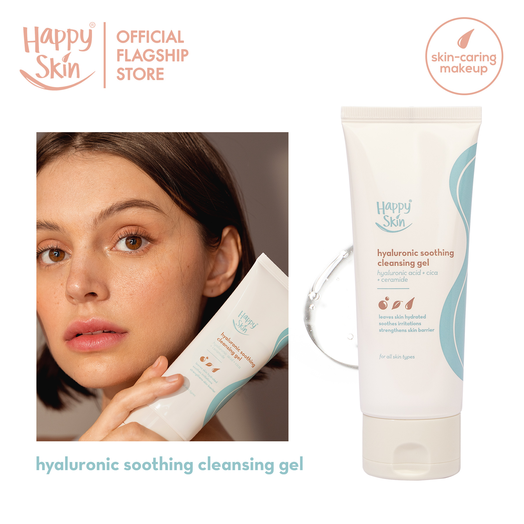 Discount on Happy Skin  shoes - SKU: Happy Skin Hyaluronic Soothing Cleansing Gel [Anti-Acne, Brightening]