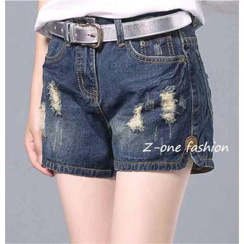 plus size ripped denim shorts