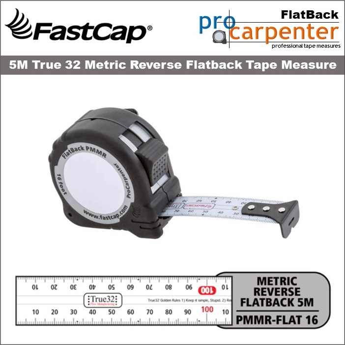 Metric Peel and Stick 16' Tape measure, PMS-STICK-16 (Fast Cap)