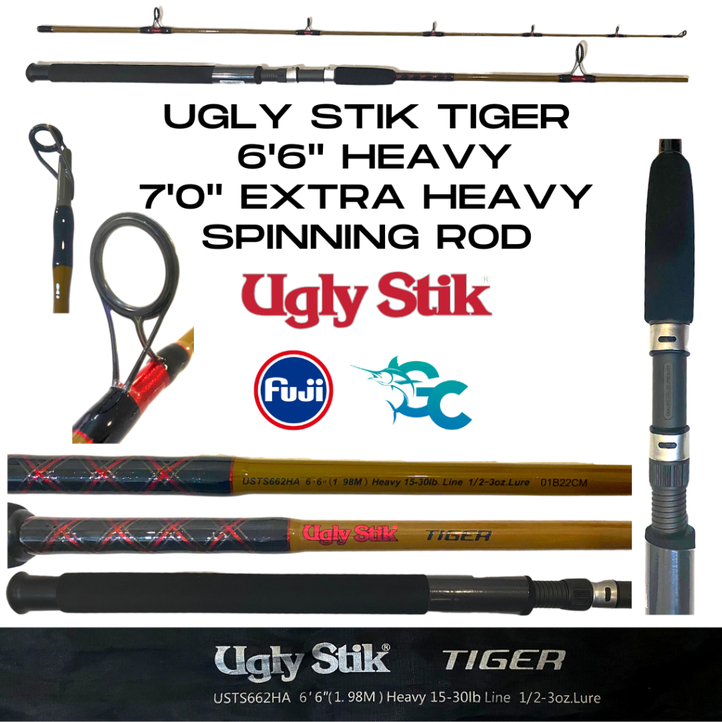 Shakespeare Ugly Stik GX2 USSP702UL (2-6lbs) 1-7g 2pc Spinning Fishing Rod  GoodCatch Fishing Buddy