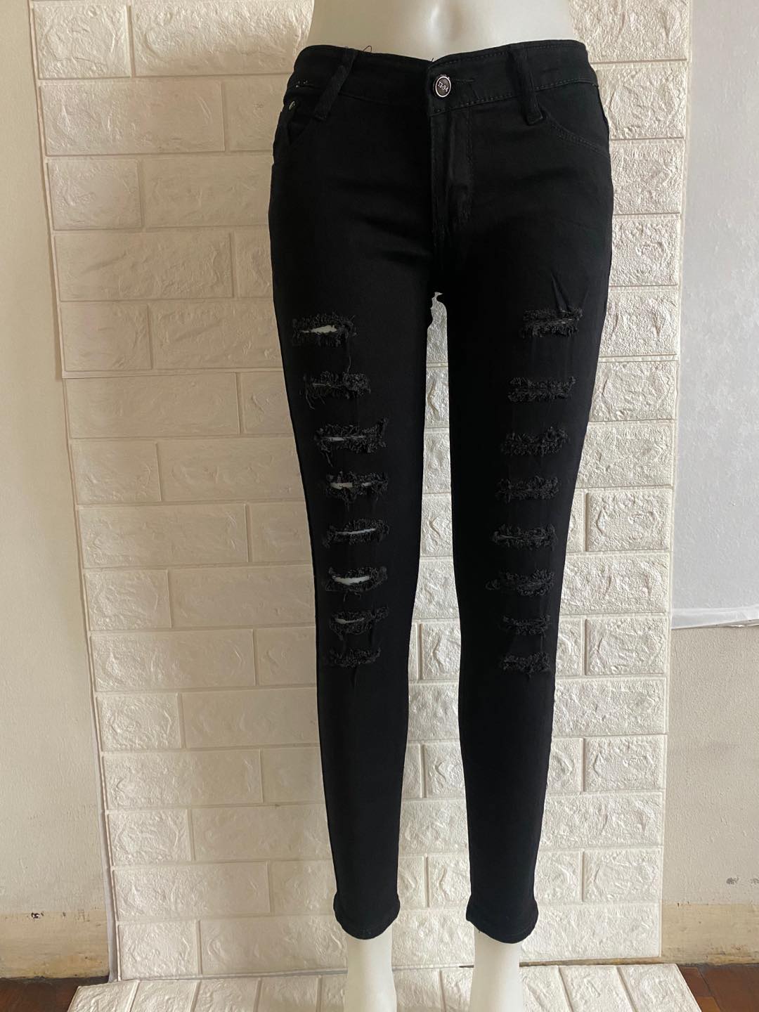 black ripped stretch skinny jeans womens