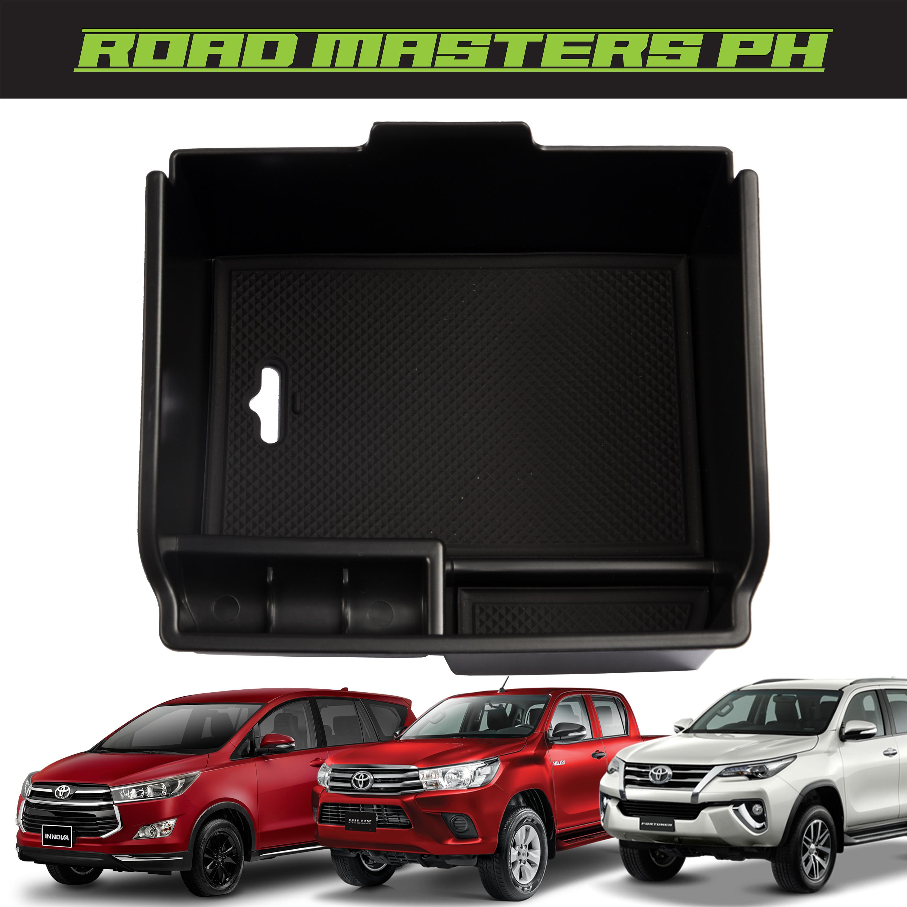Car Armrest Storage Box For T OYOTA Hilux//Fortuner 2015-2018 Center Console Organizer Tray With Anti-Slip Mat,Car Interior Accessories