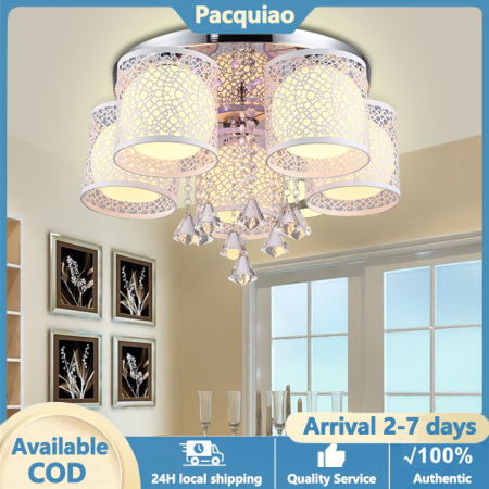 LED Crystal Chandelier with Remote Control - Modern Simplicity