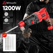 Mitsushi 1200W Electric Jack Hammer - Heavy Duty Impact Drill