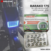 Barako 175 LED Headlight with Angel Eye for Motorcycles