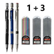 Mechanical Pencil Set with 3 Refills, 2.0 mm, 2B
