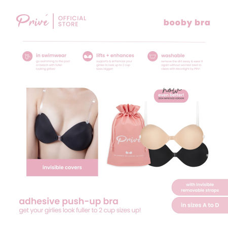 PRIVE Booby Bra: Instant Push-up and Enhancer, Cup A-C