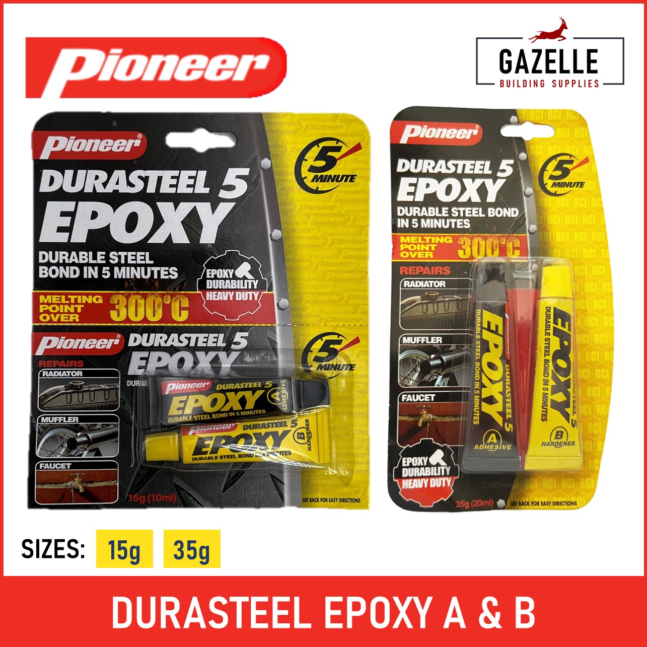 Pioneer Durasteel Epoxy Set - 35g / 15g