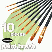 Pearlescent Black Wood Pole Brush Set by 