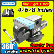 2024 Heavy Duty Adjustable Bench Vise - 360° Swivel Base